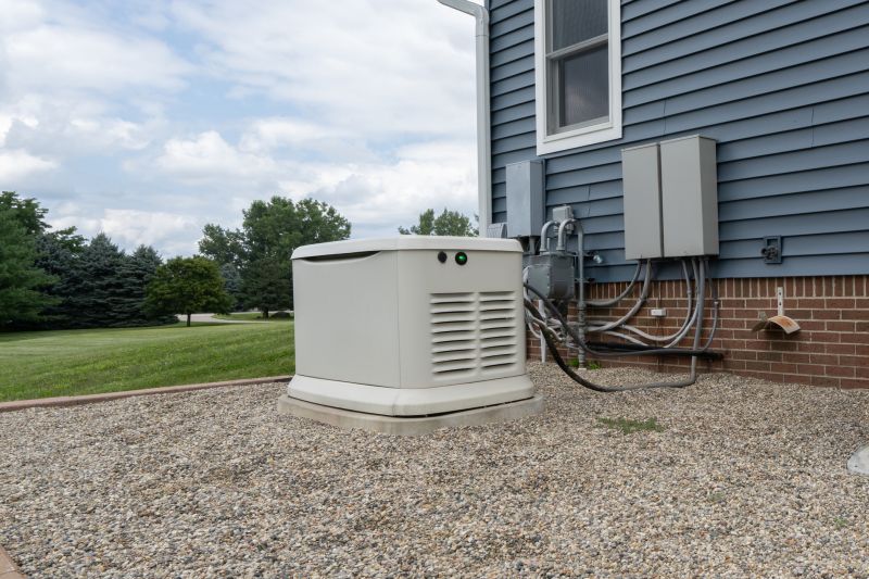 Residential Backup Generator in a Yard